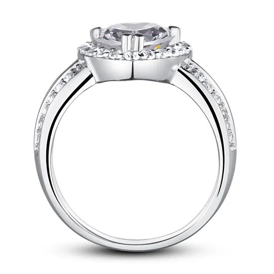 2 Carat Heart Cut Created Diamond 925 Sterling Silver Wedding Anniversary Ring XFR8011
