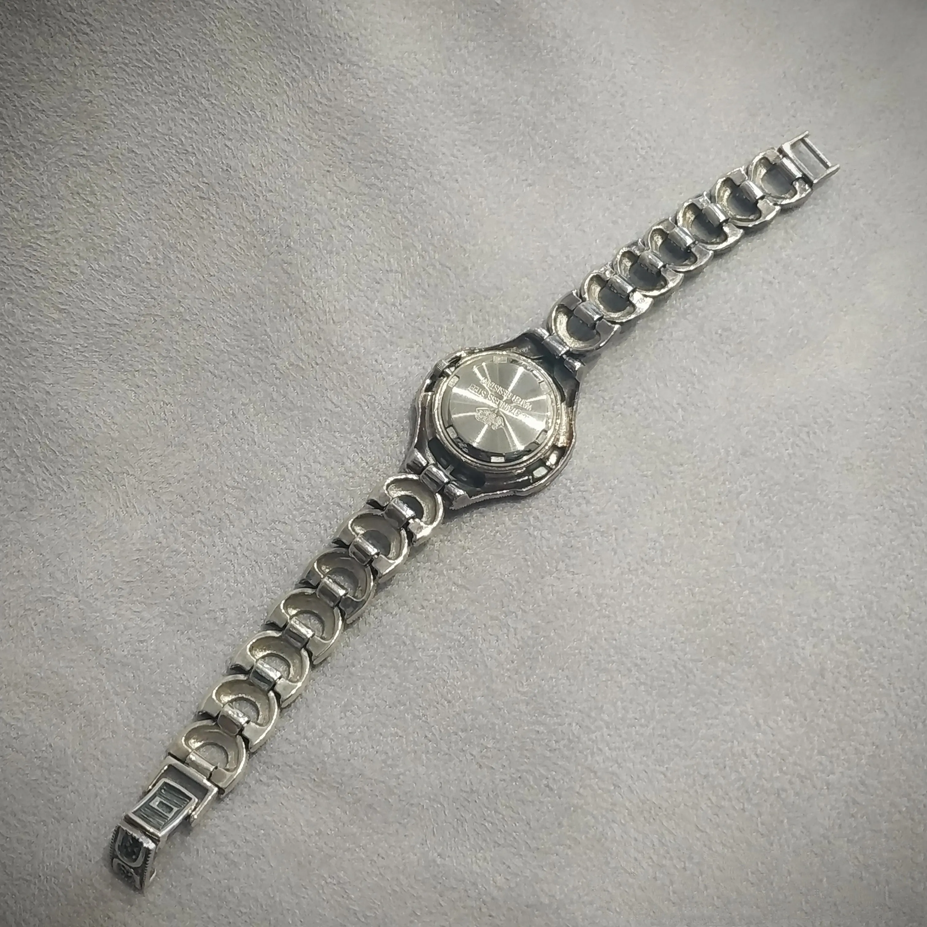 Art Deco watch in mother  of pearl Marcasite Sterling Silver