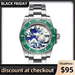 ★Black Friday★ADDIESDIVE Great Wave Sub Diver Watch（H3AC-Surf）