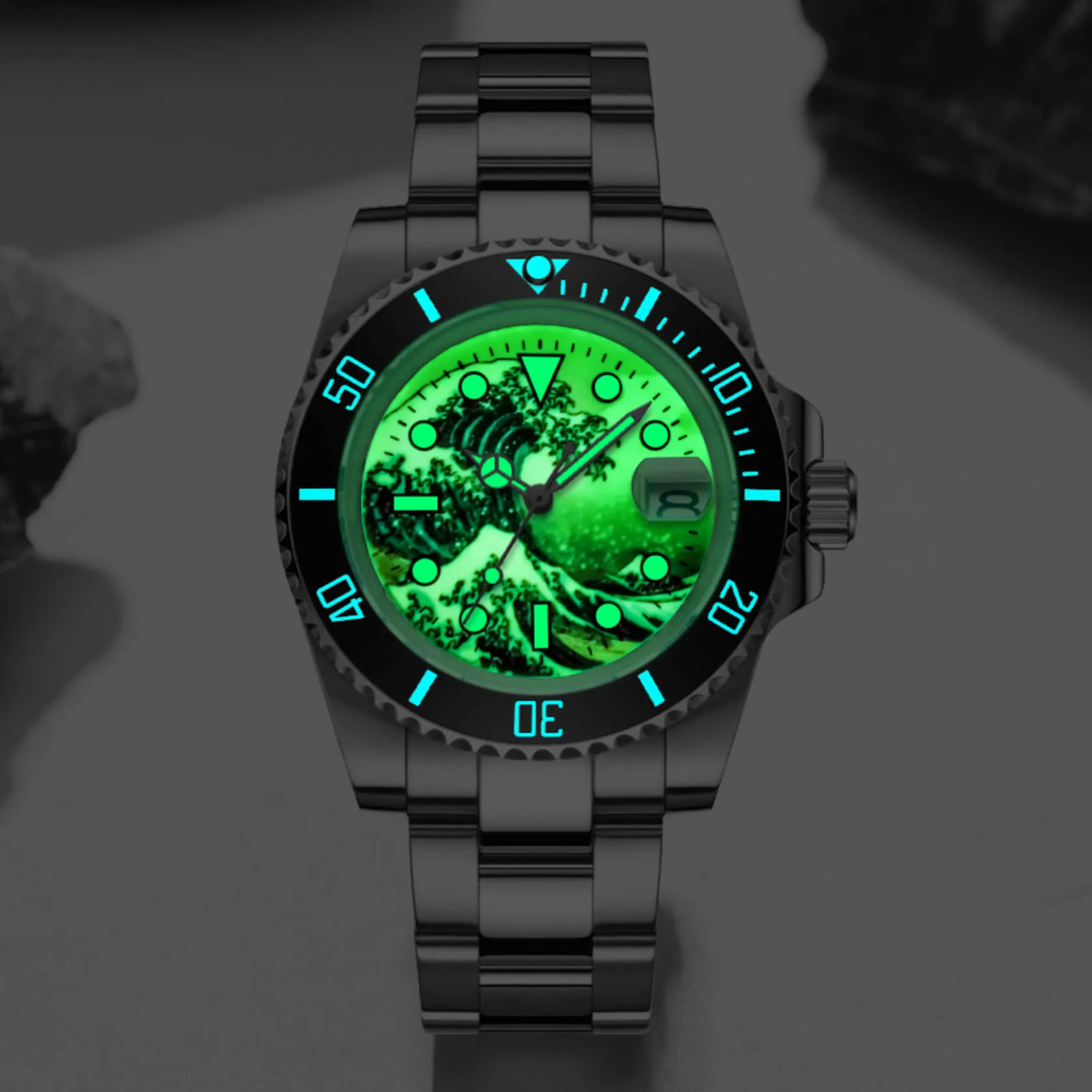 ★Black Friday★ADDIESDIVE Great Wave Sub Diver Watch（H3AC-Surf）