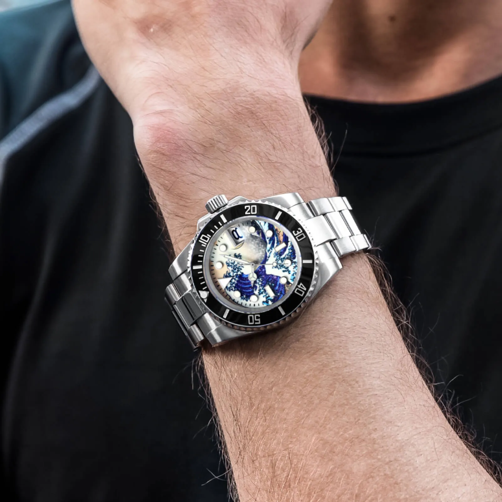 ★Black Friday★ADDIESDIVE Great Wave Sub Diver Watch（H3AC-Surf）