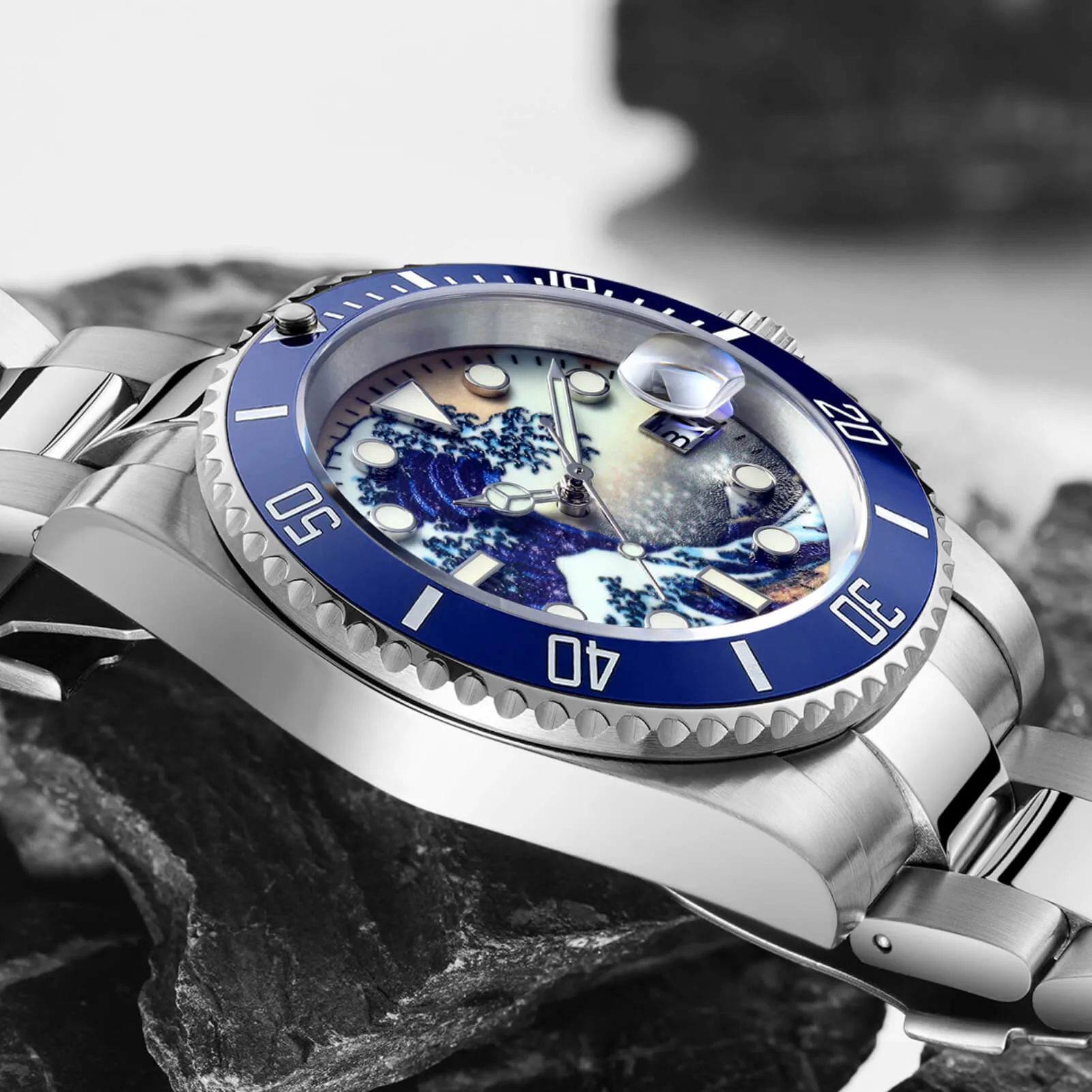 ★Black Friday★ADDIESDIVE Great Wave Sub Diver Watch（H3AC-Surf）