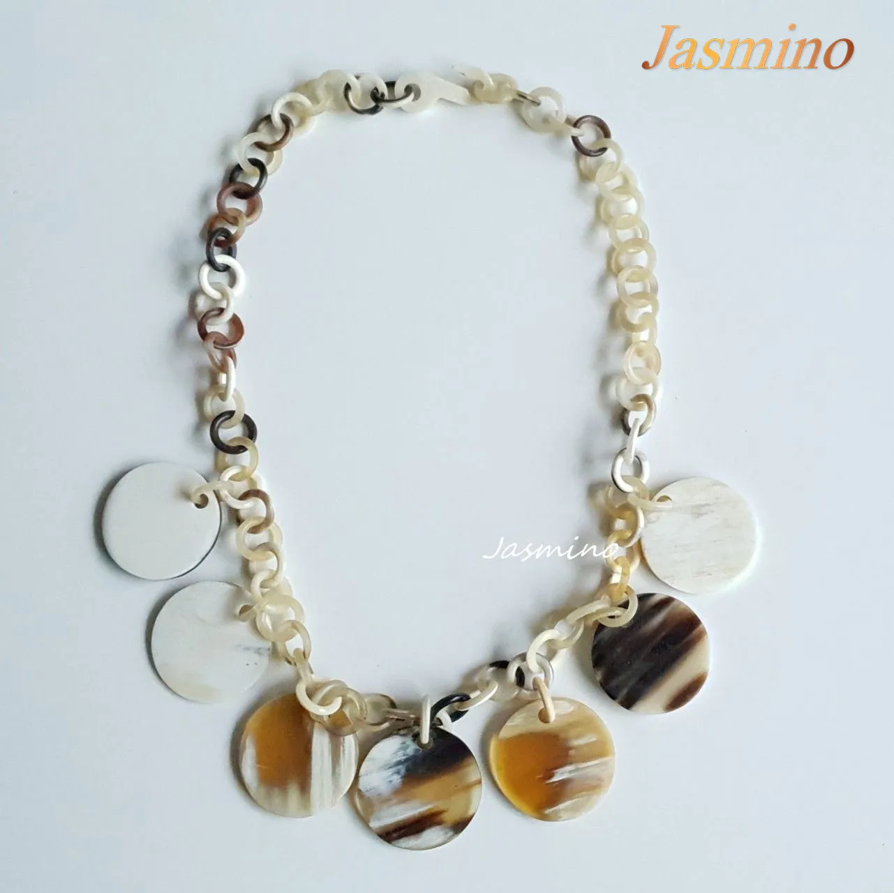 Charming Horn Necklace J17411, Made by Natural Buffalo Horn