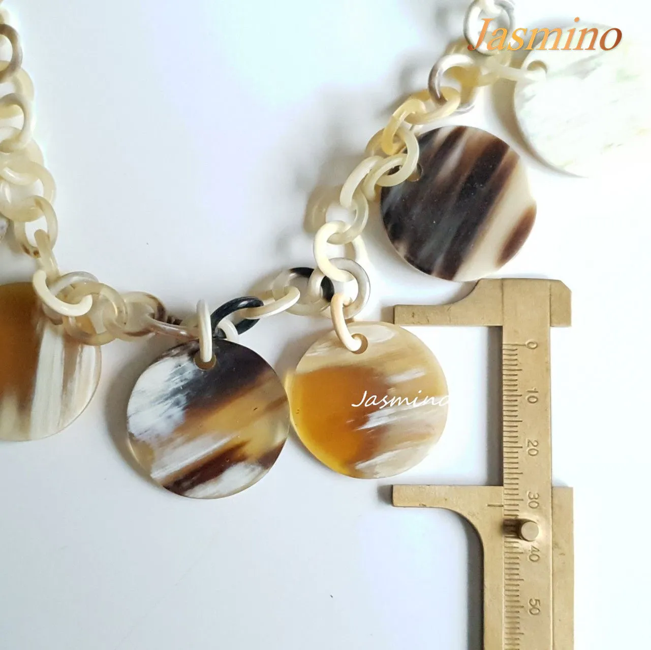 Charming Horn Necklace J17411, Made by Natural Buffalo Horn