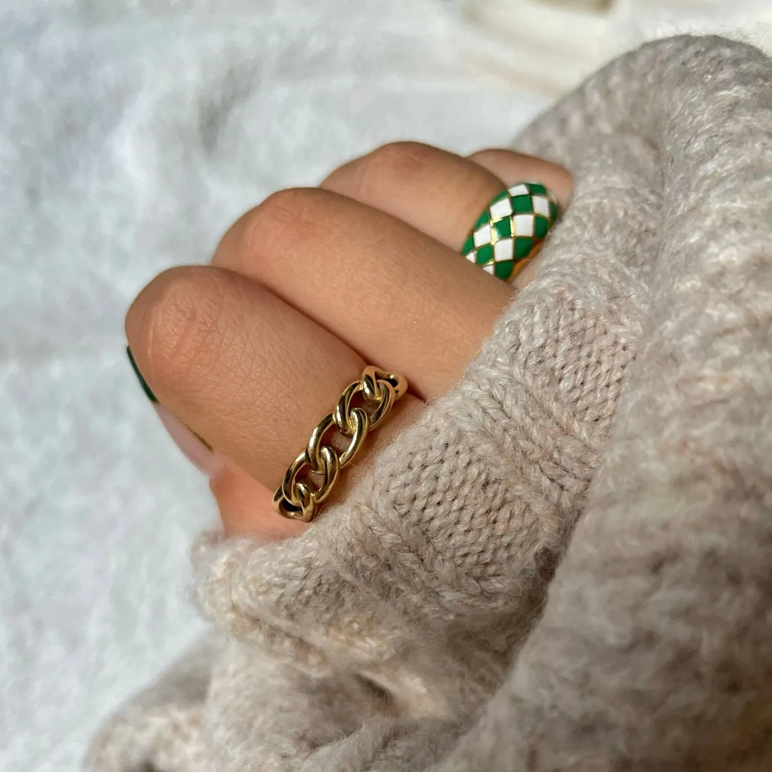 Checker Rings - Set of 2