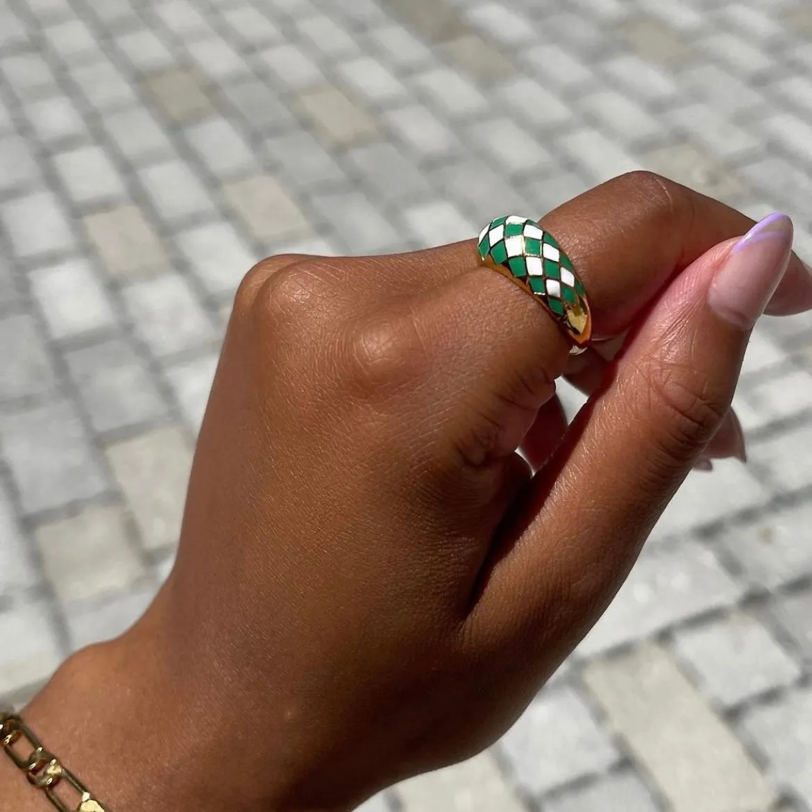 Checker Rings - Set of 2