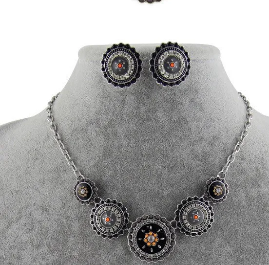 Collares Fashion 2015 Hot Sale Women Bohemia Style Enamel Beads Flowers Choker Chains Statement Necklace Ethnic Vintage Jewelry