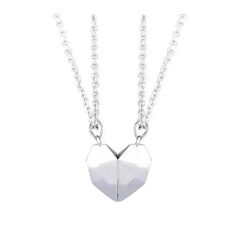 Creative Magnet Necklace Love Heart Broken Men And Women