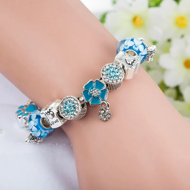 Crystal Enamel Beads Charm Beads Bracelet