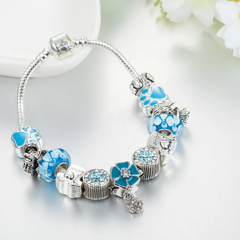 Crystal Enamel Beads Charm Beads Bracelet