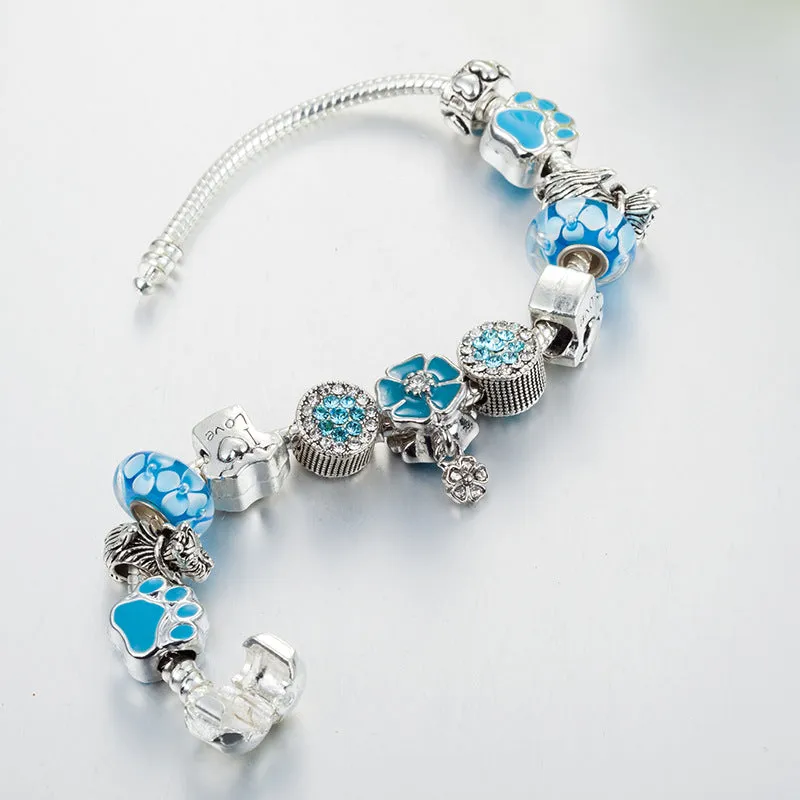 Crystal Enamel Beads Charm Beads Bracelet