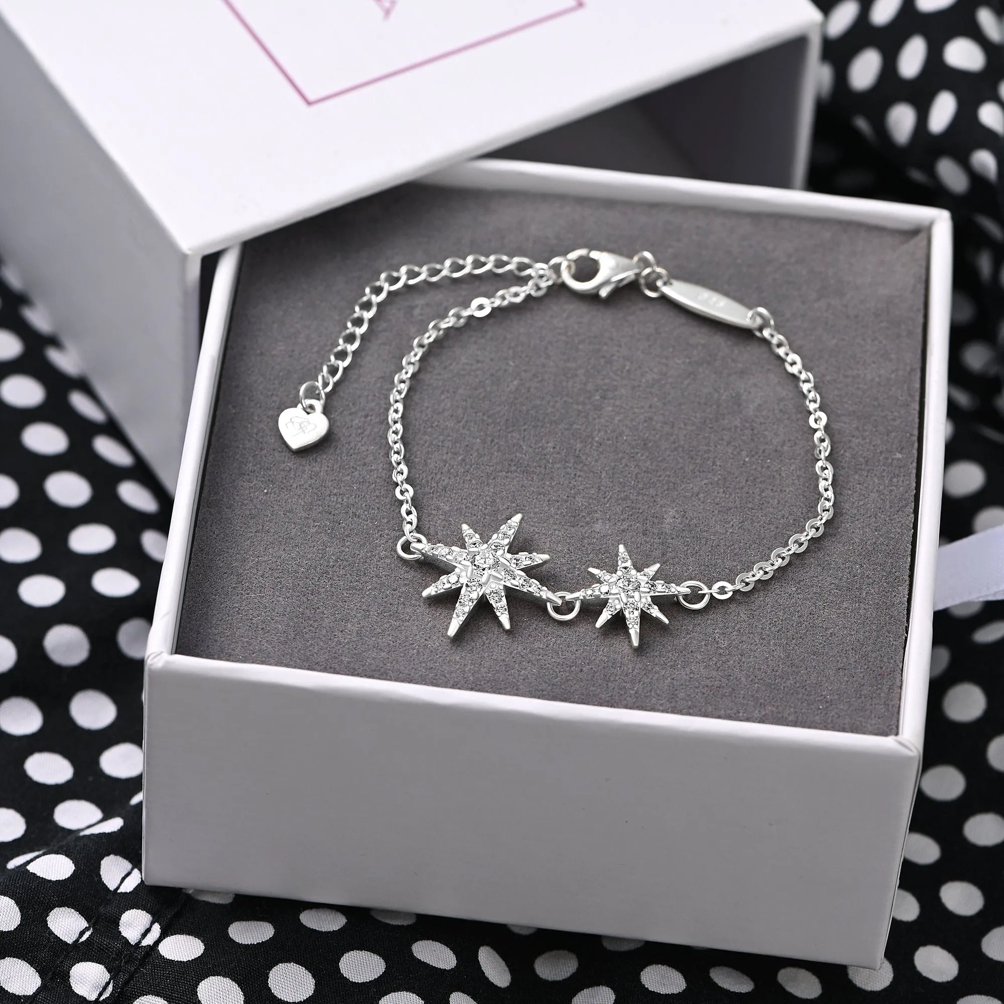 CZ Falling Star Jewelry Sterling Silver Bracelet