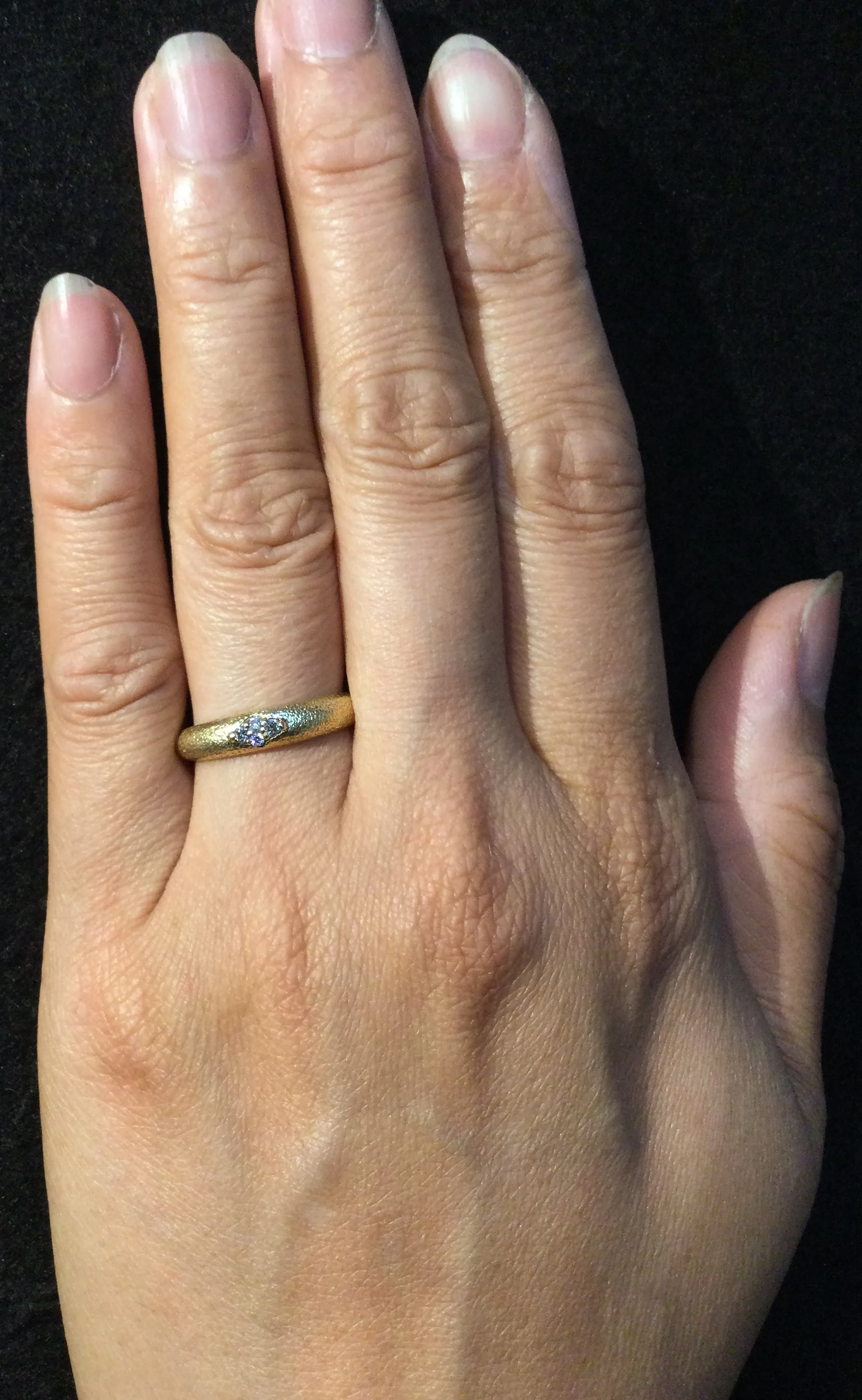 Dew Pond Diamond Band Ring in 18k yellow gold