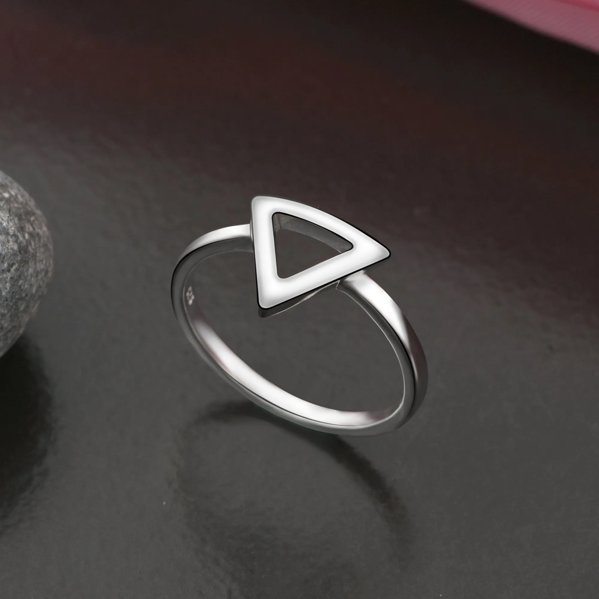 Geometric Triangle Sterling Silver Rings Jewelry