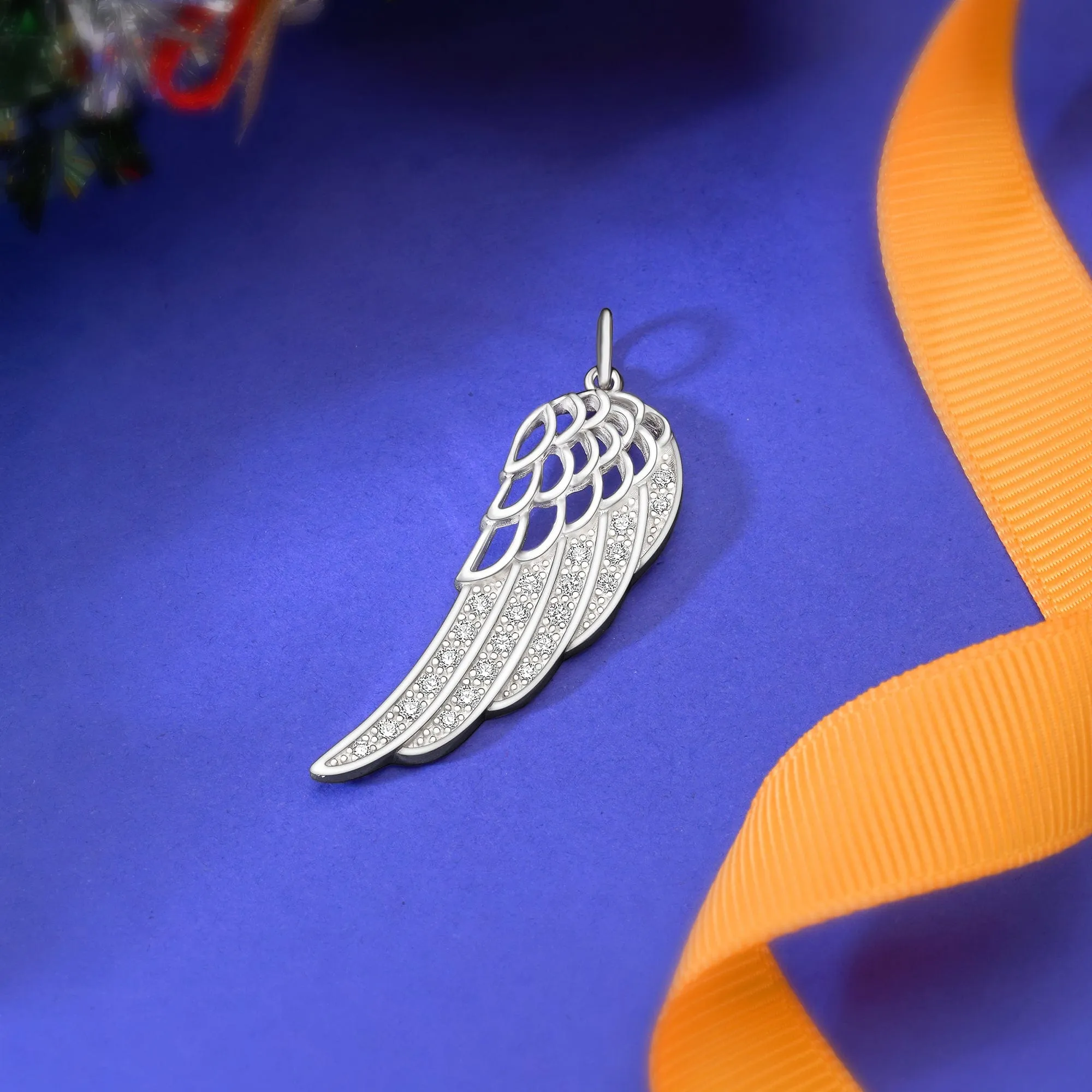 Guardian Angel Wing Pendant Sterling Silver