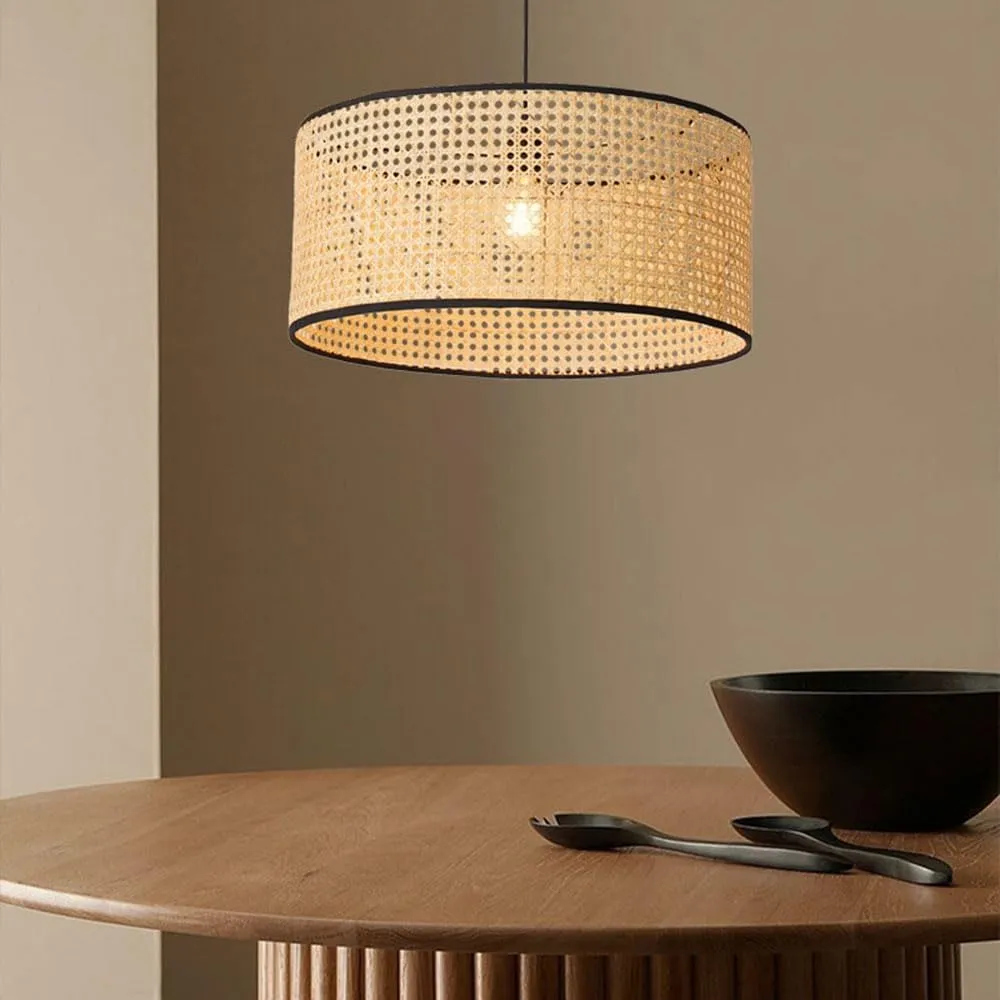 Krestedeen Rattan Single Layer Pendant Lamp