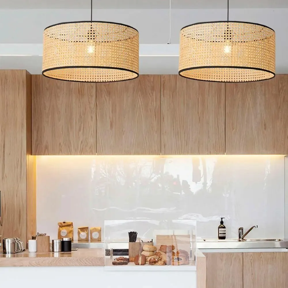Krestedeen Rattan Single Layer Pendant Lamp