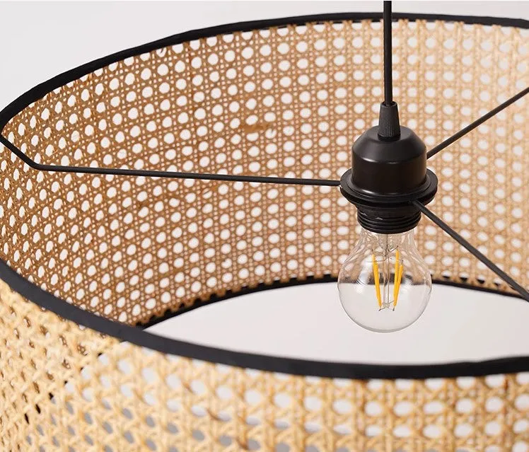 Krestedeen Rattan Single Layer Pendant Lamp