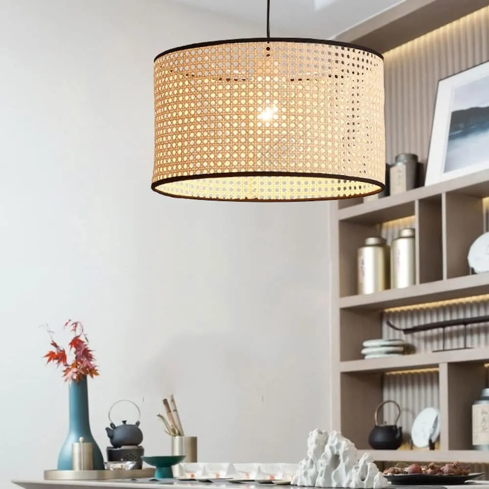Krestedeen Rattan Single Layer Pendant Lamp