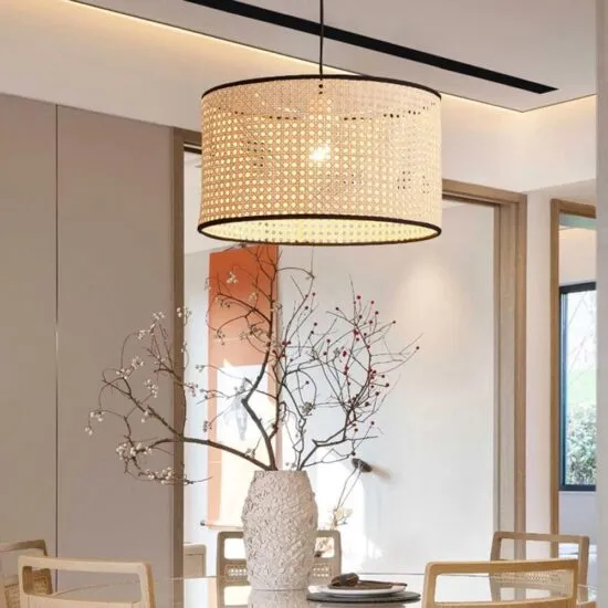 Krestedeen Rattan Single Layer Pendant Lamp