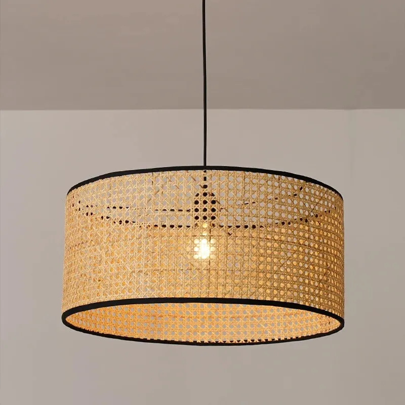 Krestedeen Rattan Single Layer Pendant Lamp