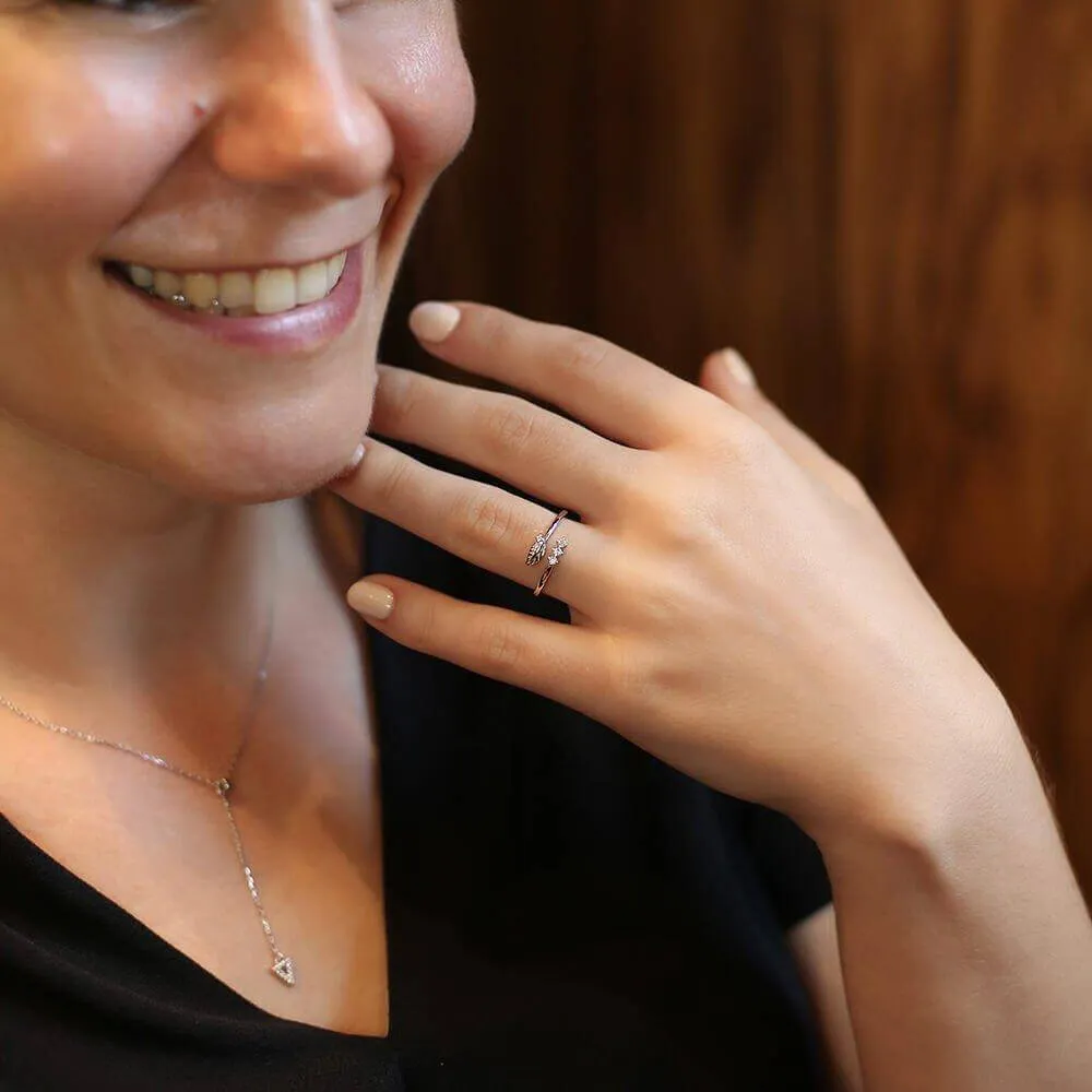 Leaf Adjustable Open Rings