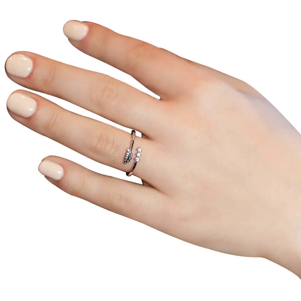 Leaf Adjustable Open Rings