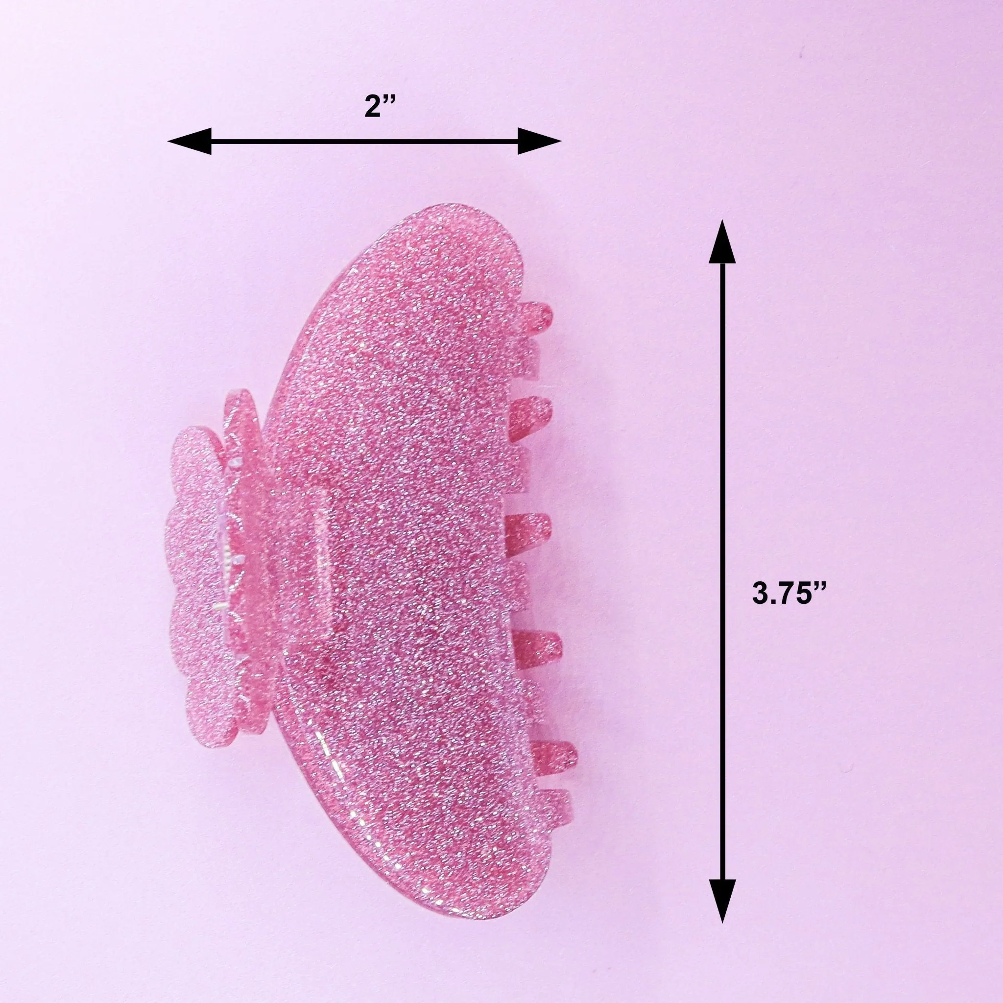 Medium Round Glitter Hair Claw Clip