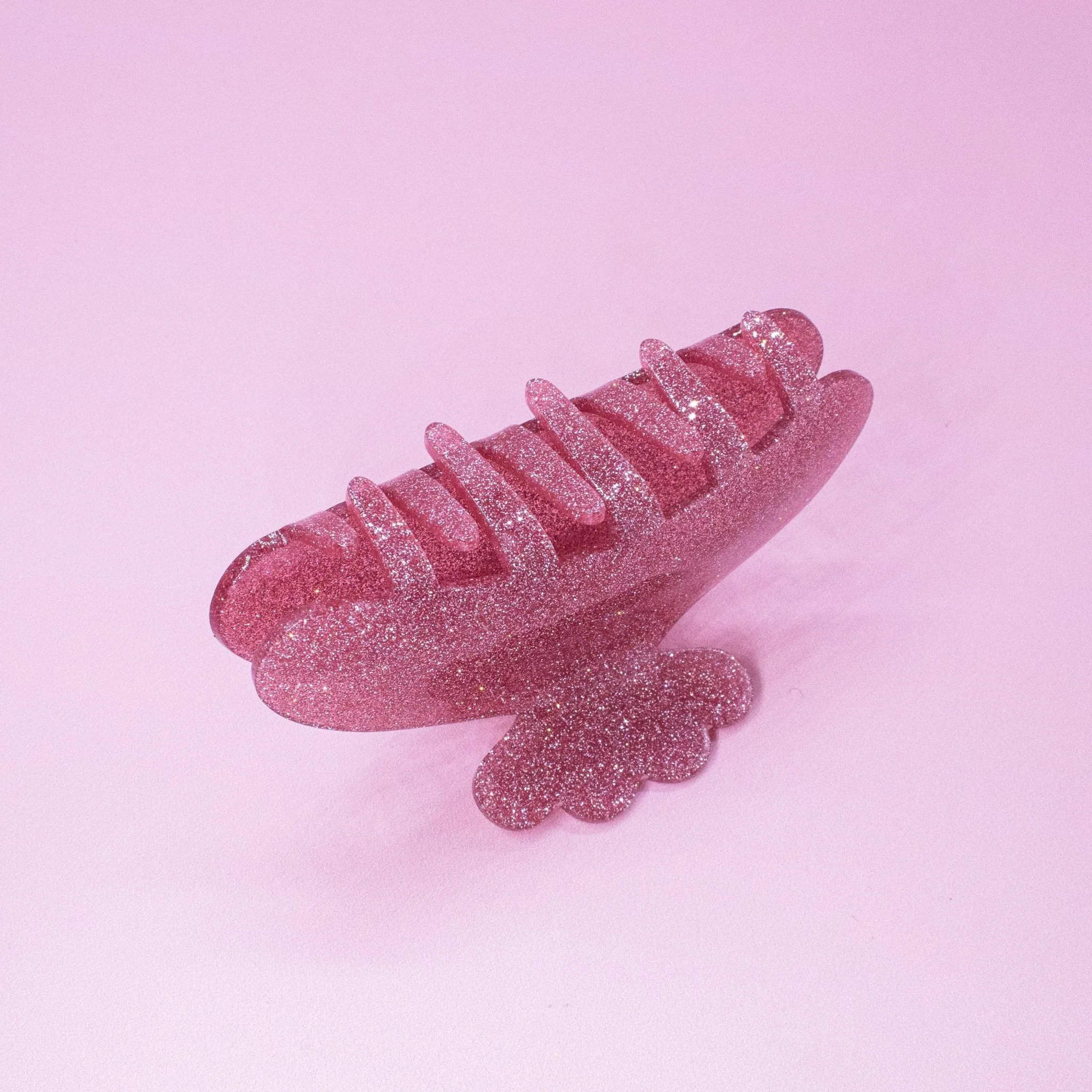 Medium Round Glitter Hair Claw Clip