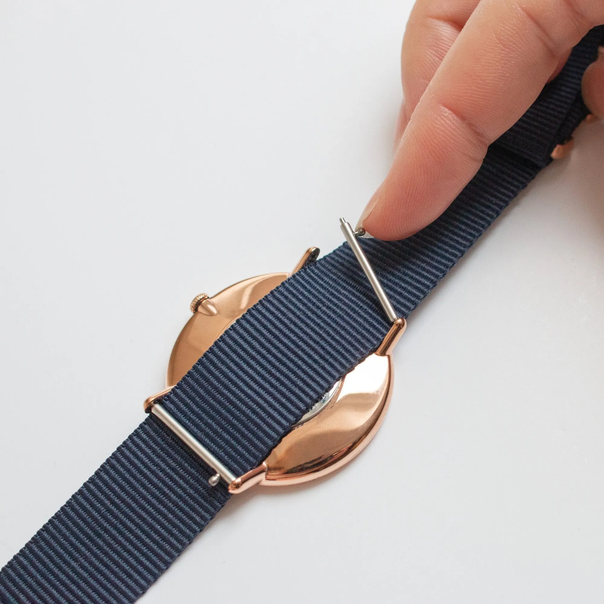 Native | White Dial - Navy Blue Nylon
