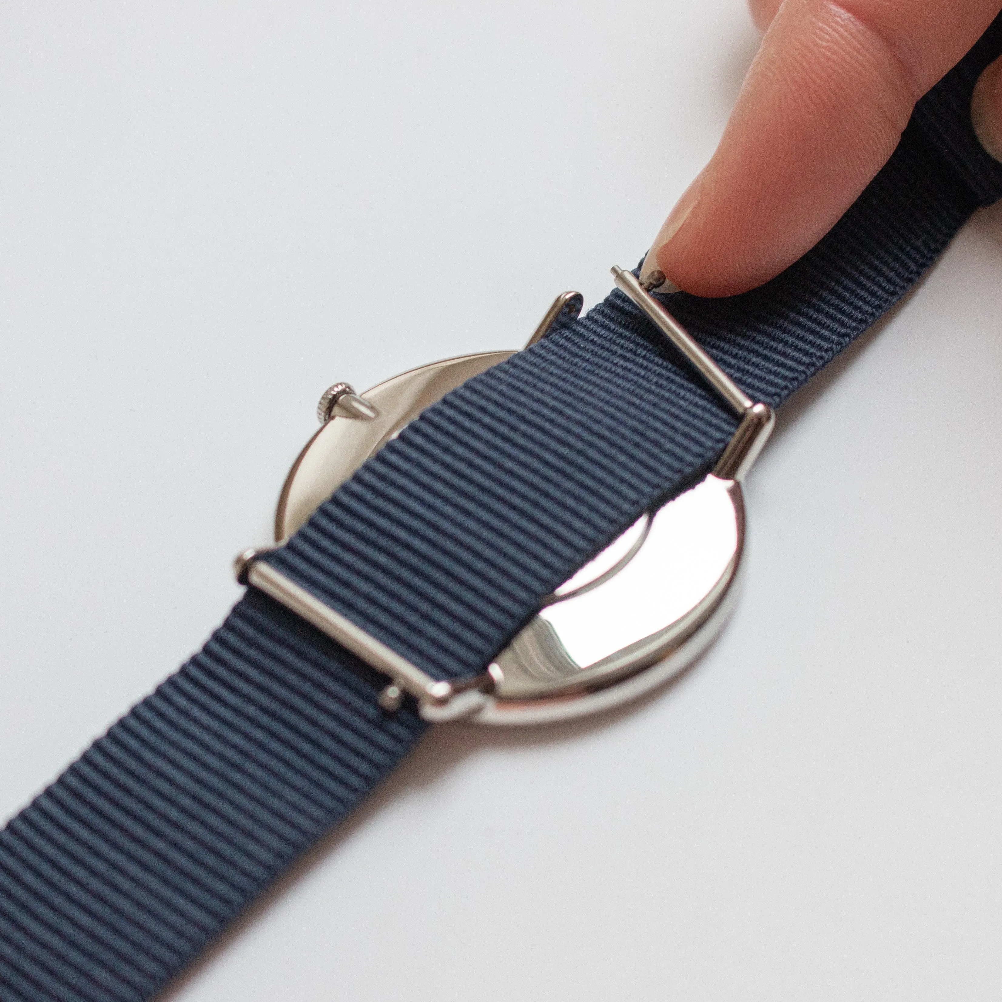Native | White Dial - Navy Blue Nylon