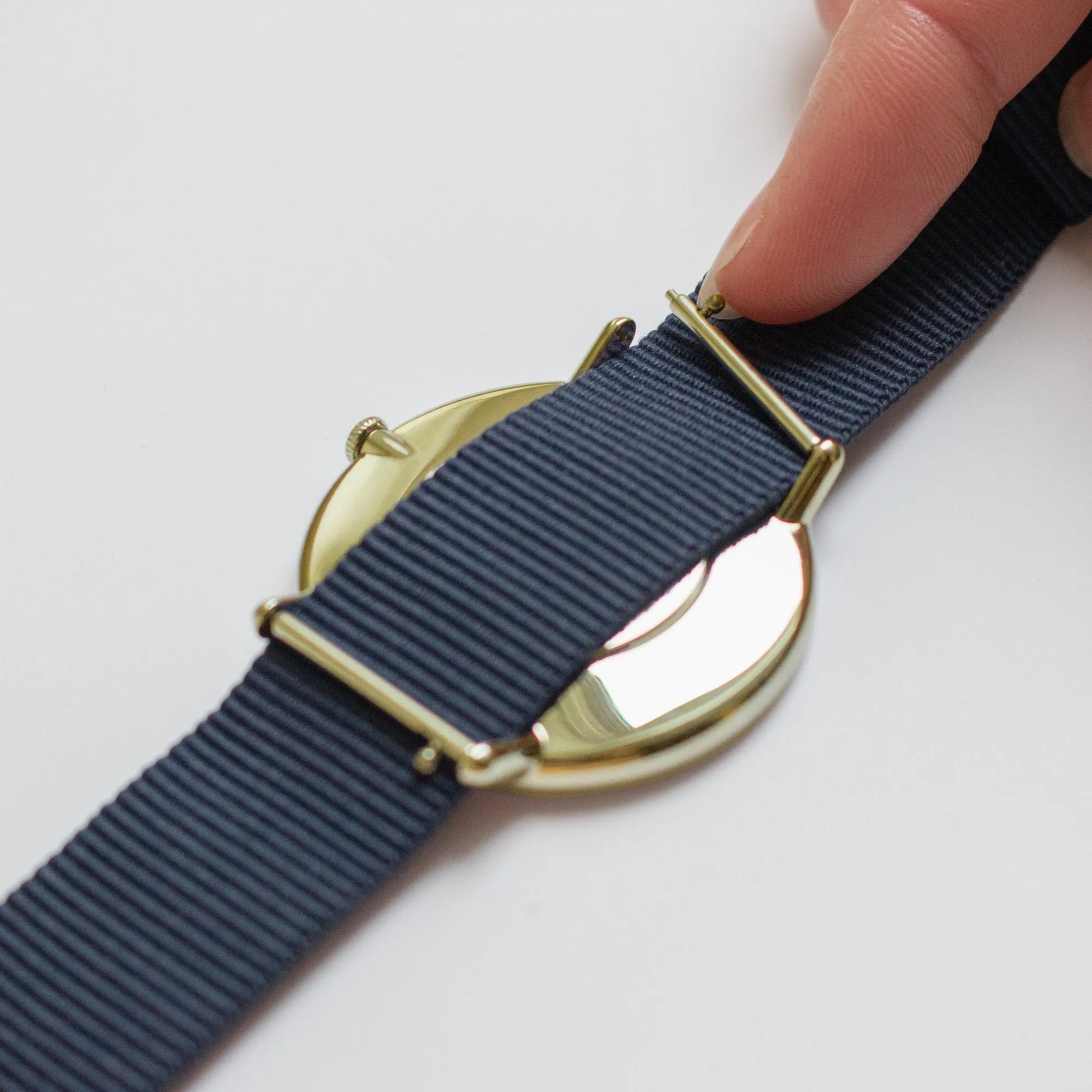 Native | White Dial - Navy Blue Nylon