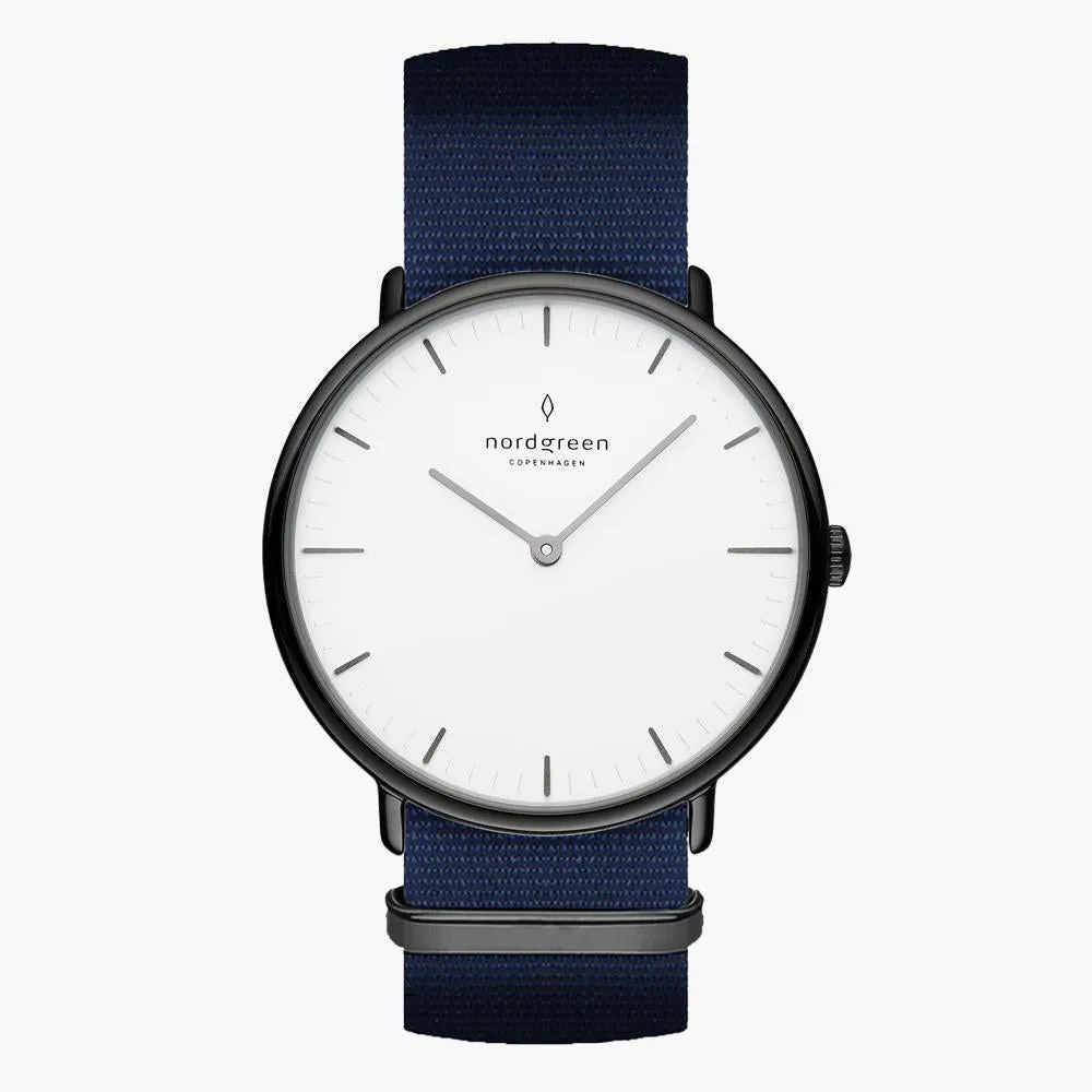 Native | White Dial - Navy Blue Nylon