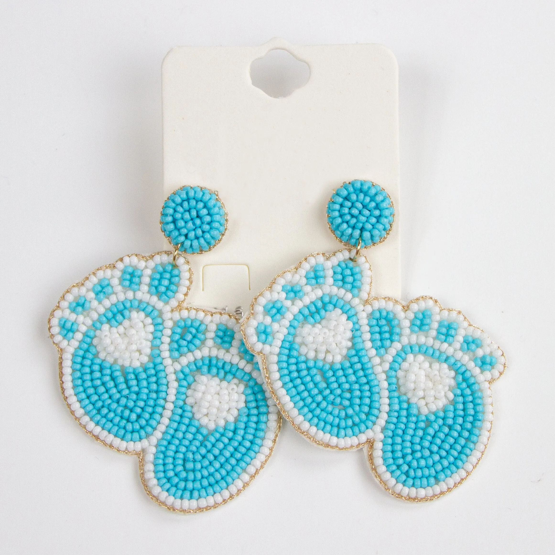 Pink Seed Bead Girl Earrings