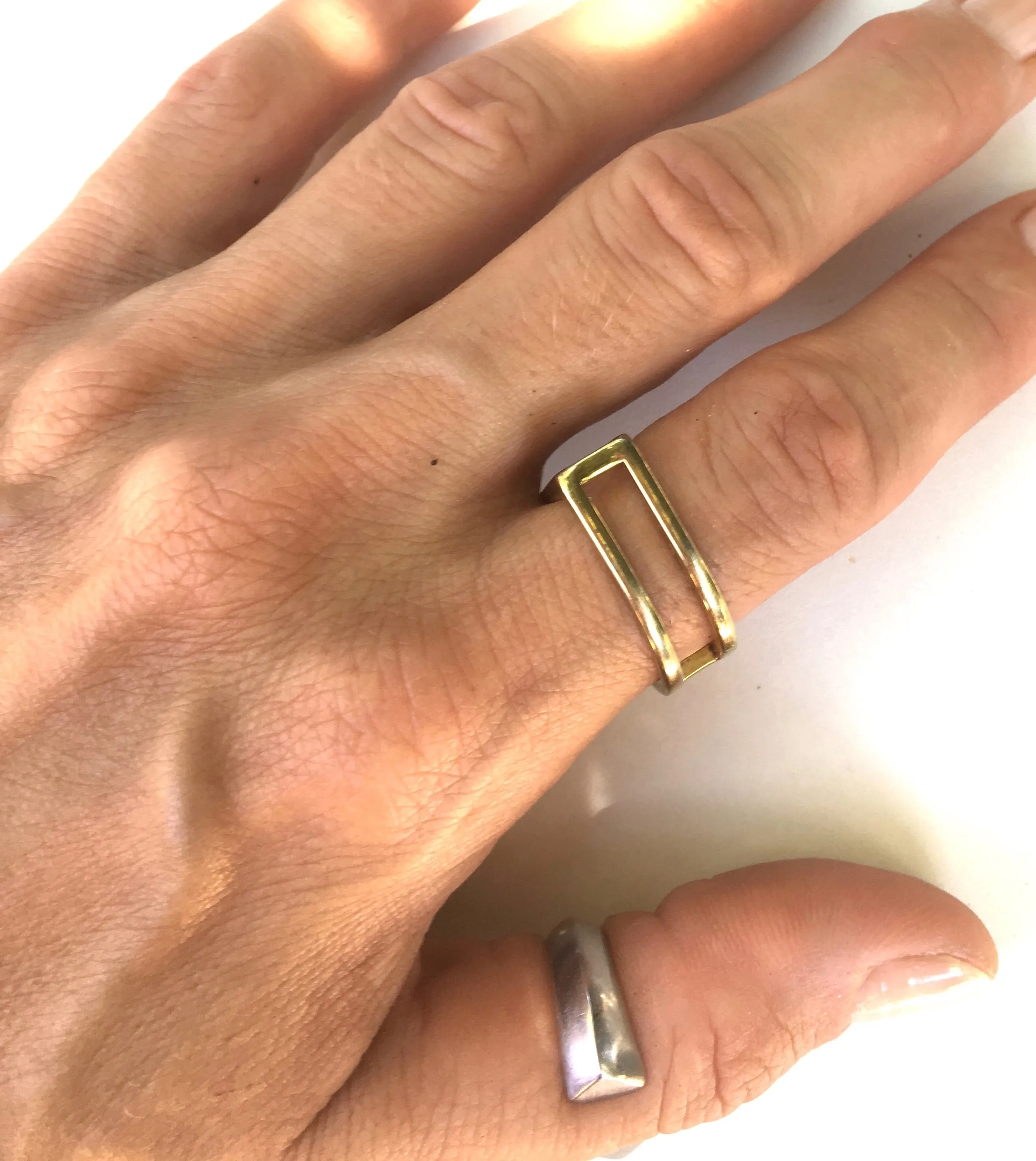 STIRRUP RING | Equestrian Style Ring | Stainless Steel Jewelry - AtelierCG