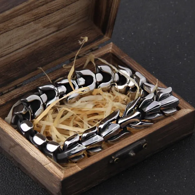 Viking Punk Bracelet in Black