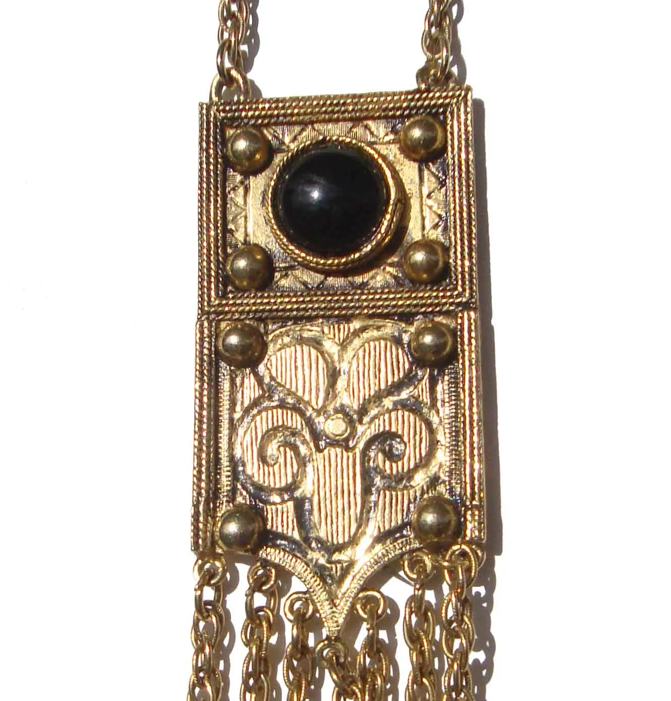 Vintage 70s Accessocraft Fringe Necklace Renaissance Revival