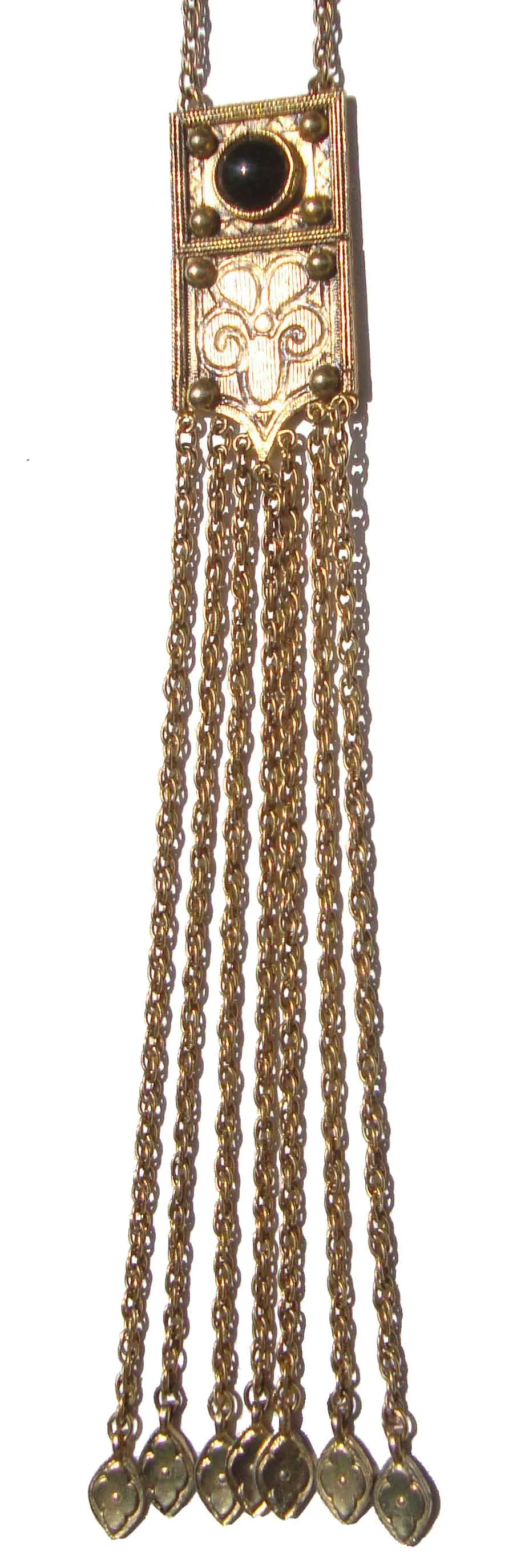 Vintage 70s Accessocraft Fringe Necklace Renaissance Revival