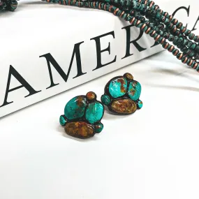 Wanderlust Clay Post Back Earrings in Turquoise