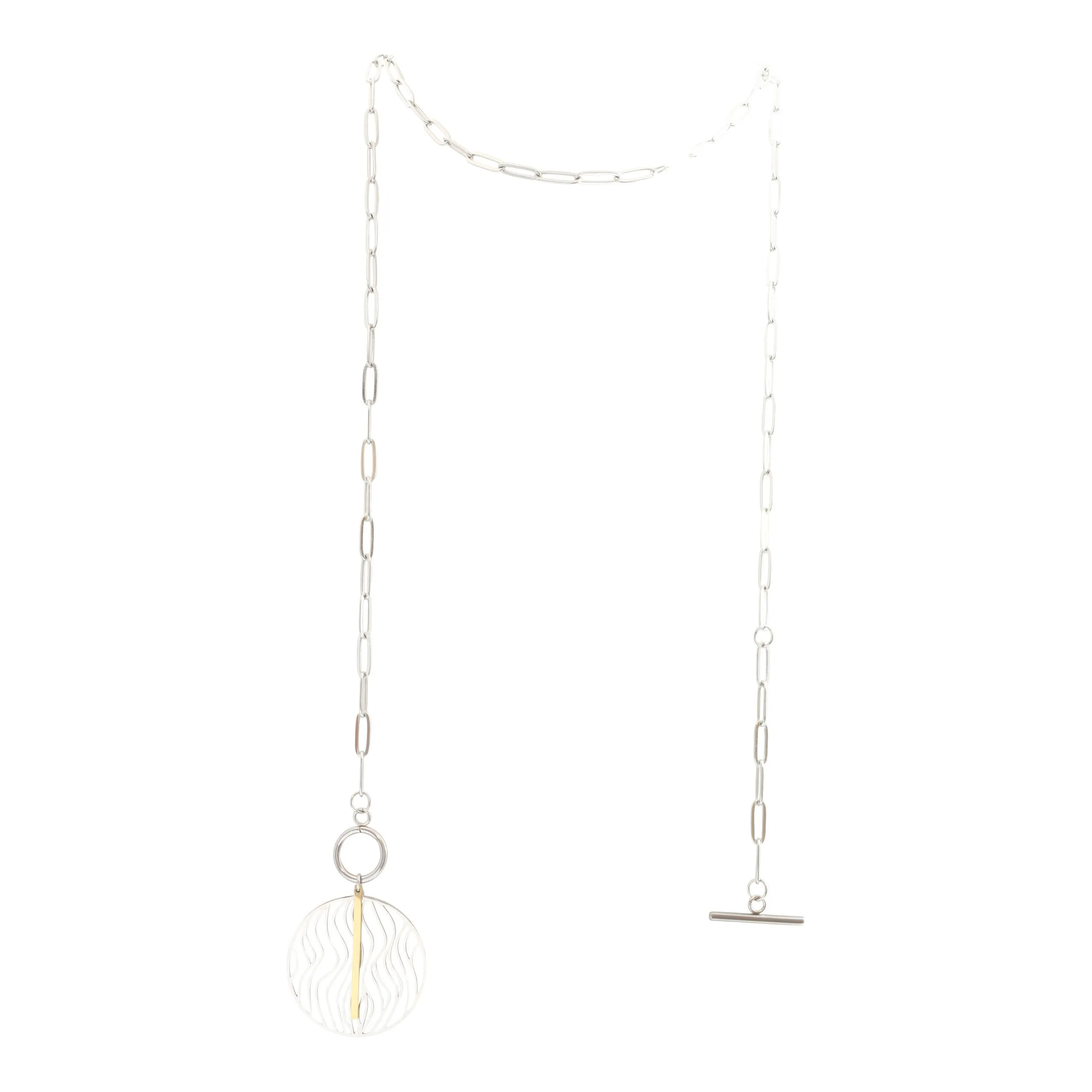 Waterproof "Imperméable” Waterproof Mixed Metal Swirl Necklace