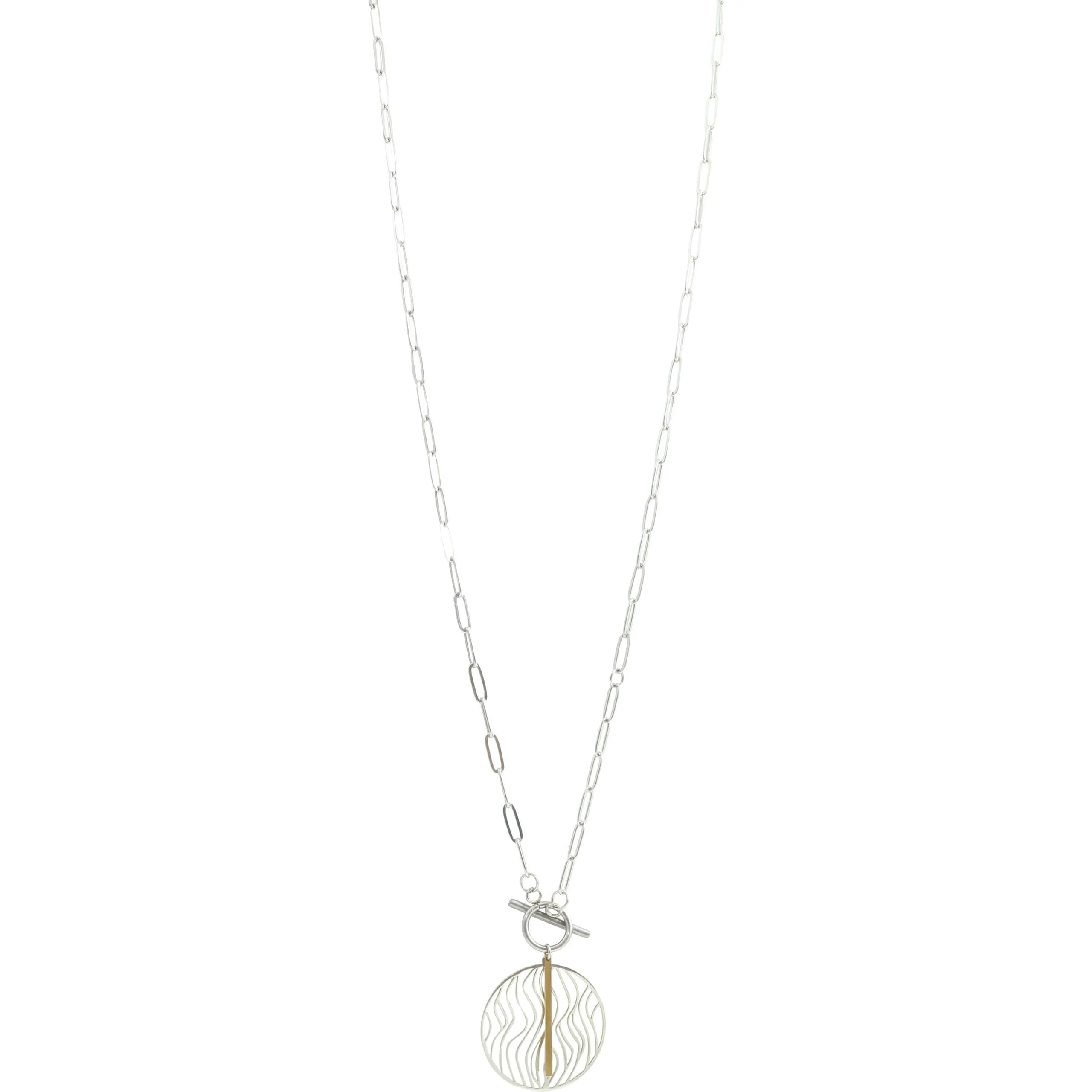 Waterproof "Imperméable” Waterproof Mixed Metal Swirl Necklace