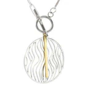 Waterproof "Imperméable” Waterproof Mixed Metal Swirl Necklace